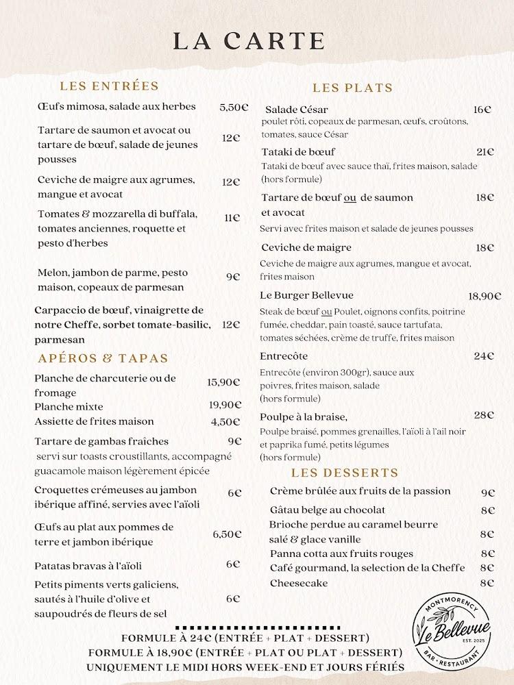 Le Bellevue - Menu Image 1